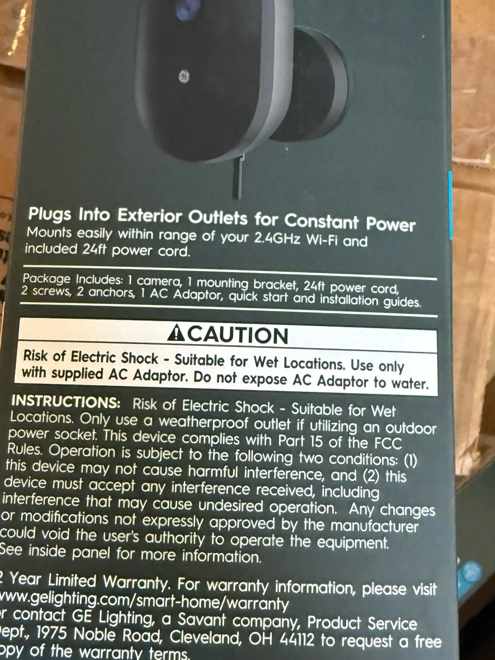 GE Sync Outdoor Wired Smart Camera - Black